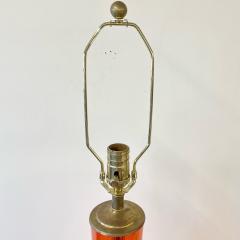  Blenko Glass Co Single Mid Century Large Orange Blown Glass Bottle Shape Table Lamp by Blenko - 3069853