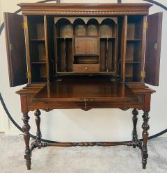  Bloomingdale s Jacobean Style Flame Mahogany Secretary Desk by Bloomingdales - 2865037