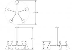  Blueprint Lighting Monolith Chandelier - 4118832