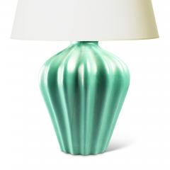  Bo Fajans Large Swedish Modern Table Lamp in Bright Celadon by Ewald Dahlskog - 3495310