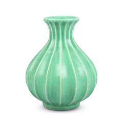  Bo Fajans Nordic Modern Vase in Celadon Glaze by Ewald Dahlskog - 3606629