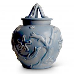  Bo Fajans Pair of Lidded Vases with Marine Life Theme by Bo Fajans - 469669