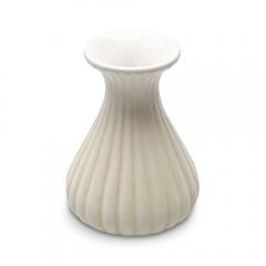  Bo Fajans Reeded Ivory Glaze Vase by Ewald Dahlskog for Bo - 3428298