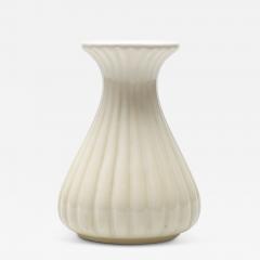  Bo Fajans Reeded Ivory Glaze Vase by Ewald Dahlskog for Bo - 3430296