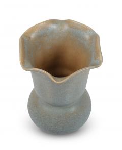 Bo Fajans Ruffle Mouthed Vase in Turkos Glaze by Ewald Dahlskog for Bop Fajans - 3344847