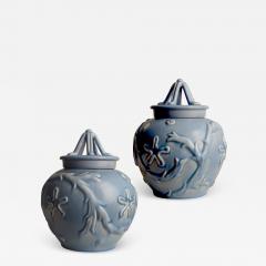  Bo Fajans Swedish Modern Pair of Urns by Eva Jancke Bjork for Bo - 2765958