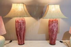  Boch Fr res Keramis Co A Pair of Boch Freres Flambe Glazed Faience Table Lamps 1925 - 3904539