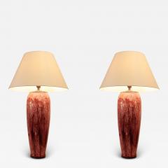  Boch Fr res Keramis Co A Pair of Boch Freres Flambe Glazed Faience Table Lamps 1925 - 3909710