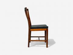  Bodafors Bertil Fridhagen Rosewood Black Vinyl Eight Dining Chairs Sweden 1960s - 4092462