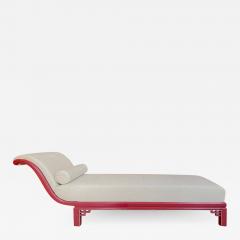  Boet Sweden Exceptional Daybed in Vermillion Lacquer by Otto Schulz for Boet - 1880459