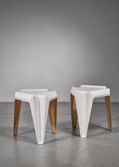  Bofinger Pair of Bofinger fiberglass side tables by Helmut B tzner - 1702240