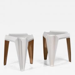  Bofinger Pair of Bofinger fiberglass side tables by Helmut B tzner - 1704651