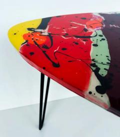  Bohdan Andreas Bohdan Andreas Functional Abstract Wall Art Coffee Table in Hand Painted Epoxy - 3613691