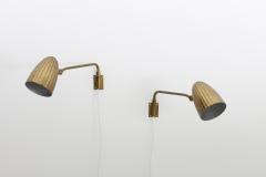  Bohlmarks AB Pair of Swedish Modern Wall Lamps by B hlmarks 1940s - 803828