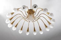  Bohlmarks AB Scandinavian Midcentury Starburst Chandeliers in Brass by B hlmarks Sweden - 851106