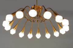  Bohlmarks AB Scandinavian Midcentury Starburst Chandeliers in Brass by B hlmarks Sweden - 851112