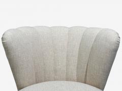  Boman OY Carl Johan Boman Easy Chairs Beige Linen Wood Finland 1950s - 4477838