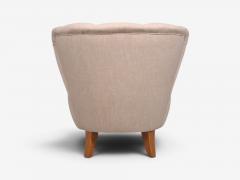  Boman OY Carl Johan Boman Lounge Chairs Beige Linen Wood Finland 1950s - 4795545