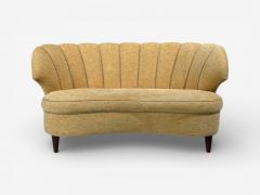  Boman OY Finnish Modern Settee or Sofa Fabric Wood Finland 1940s - 4533608