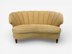  Boman OY Finnish Modern Settee or Sofa Fabric Wood Finland 1940s - 4533610