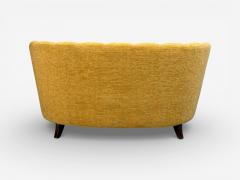  Boman OY Finnish Modern Settee or Sofa Fabric Wood Finland 1940s - 4533623