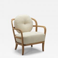  Boman OY Nordic Modern Upholstered Armchair by Oy Boman Ab Finland 1940s - 4267416