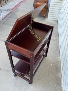  Bombay Furniture Co Mahogany Levenger Table on Casters by Bombay - 4330703