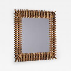  Bonacina Bamboo Mirror by Bonacina 43 x 45cm Italy 1960s - 3360512