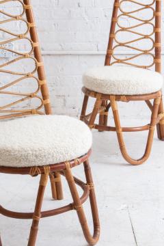  Bonacina Bonacina Rattan High Back Chairs a Pair - 4003633