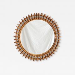  Bonacina Bonacina Rattan Mid Century Italian Mirror - 4005671