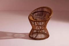  Bonacina Bonacina bamboo and cane stool Italy 1960s - 4117423