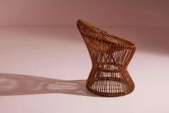  Bonacina Bonacina bamboo and cane stool Italy 1960s - 4117424