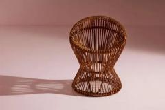  Bonacina Bonacina bamboo and cane stool Italy 1960s - 4117425