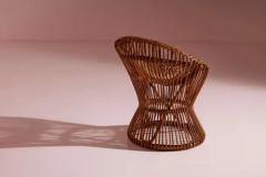  Bonacina Bonacina bamboo and cane stool Italy 1960s - 4117426