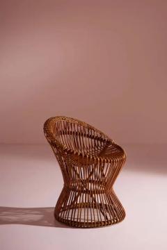  Bonacina Bonacina bamboo and cane stool Italy 1960s - 4117430