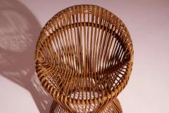  Bonacina Bonacina bamboo and cane stool Italy 1960s - 4117431
