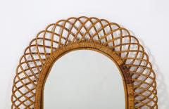  Bonacina Italian Bonacina Bamboo Oval Mirror circa 1950 - 2924180