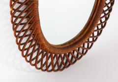  Bonacina Italian Bonacina Bamboo Oval Mirror circa 1950 - 2924204
