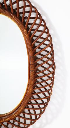  Bonacina Italian Bonacina Bamboo Oval Mirror circa 1950 - 2924210