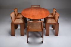  Bonacina Italian Design Oval Mid Century Modern Dining Table on a Rattan Base 1970s - 2038948