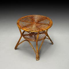  Bonacina Italian Mid Century Modern Occasional Table Rattan Bamboo Italy 1960s - 3872806