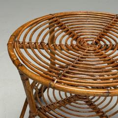  Bonacina Italian Mid Century Modern Occasional Table Rattan Bamboo Italy 1960s - 3872809