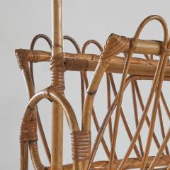  Bonacina Mid Century Magazine Rack in Bamboo 1960s - 4609076