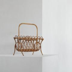  Bonacina Mid Century Magazine Rack in Bamboo 1960s - 4609078