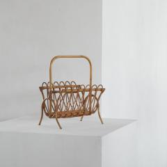  Bonacina Mid Century Magazine Rack in Bamboo 1960s - 4609086