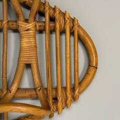  Bonacina Olaf Von Bohr Bonacina Wall Rack Wood Rattan Bamboo Italy 1970s - 3849335