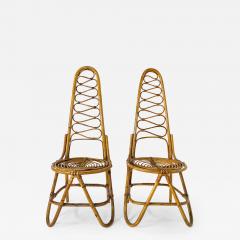  Bonacina PAIR OF ITALIAN BAMBOO CHAIRS 1960  - 1745901