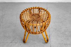  Bonacina PAIR OF ITALIAN RATTAN STOOLS - 1272411