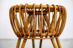  Bonacina PAIR OF ITALIAN RATTAN STOOLS - 1272413