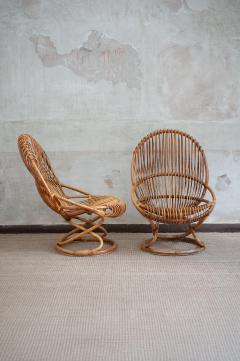 Bonacina Pair Of Tre Cerchi Armchairs By Tito Agnoli For Bonacina Italy 1950s - 4688069